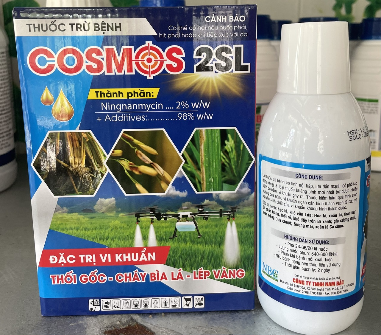 Thuốc Cặp Đạo Ôn Vi Khuẩn  Cosmos 2SL+ Westminster 250SC3