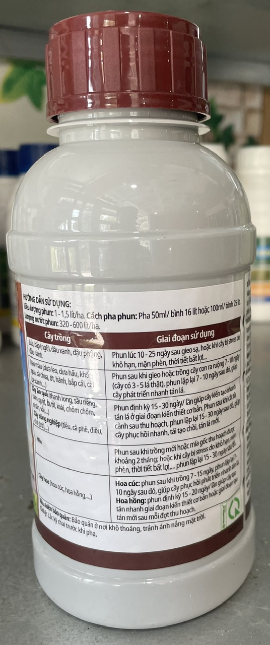 Phân bón lá nhập khẩu Mexico Foltron XL 500ml, chống stress phục hồi cây, kích ra rễ, cây xanh tốt.4