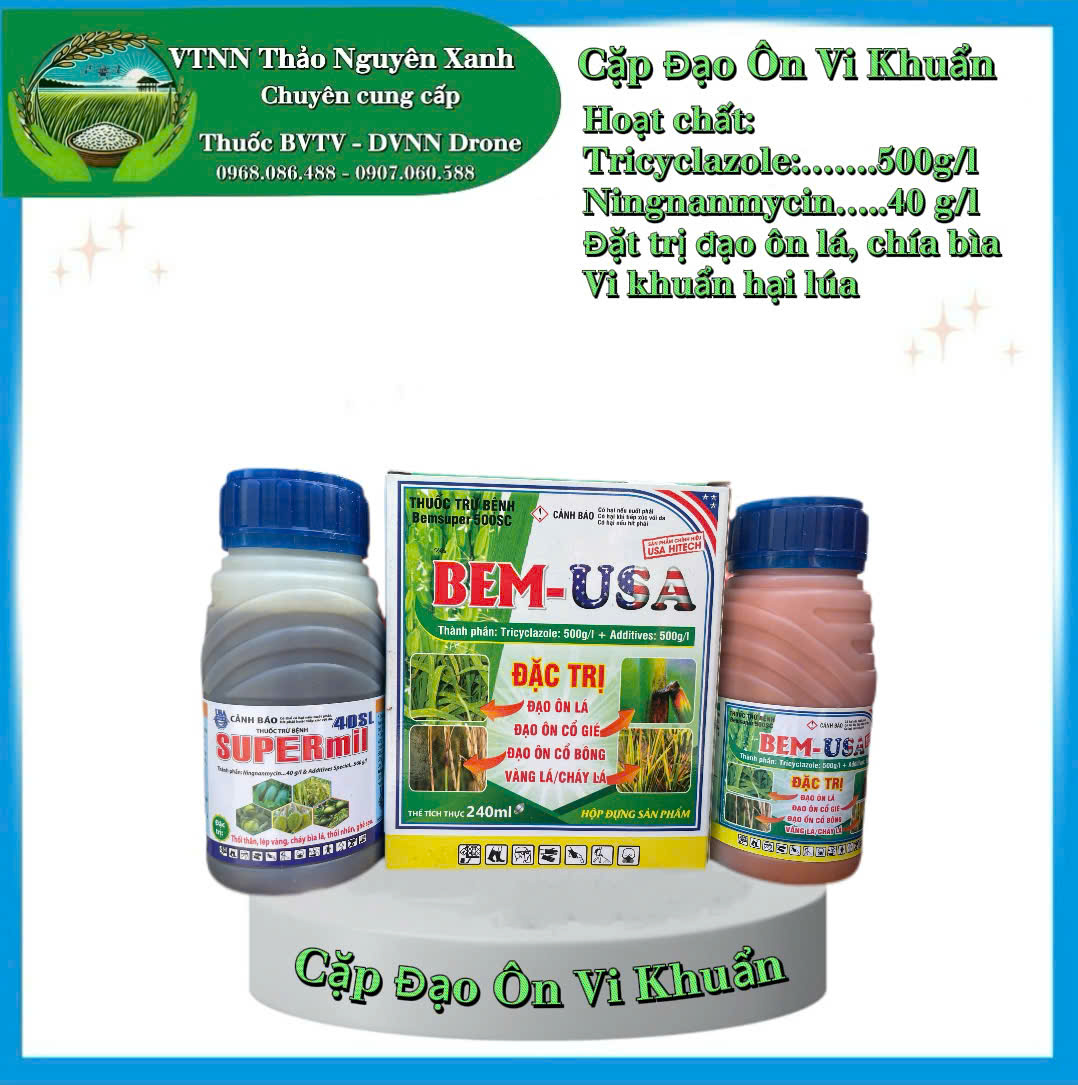 Thuốc trừ bệnh cặp đôi Đạo ôn và Vi khuẩn USA