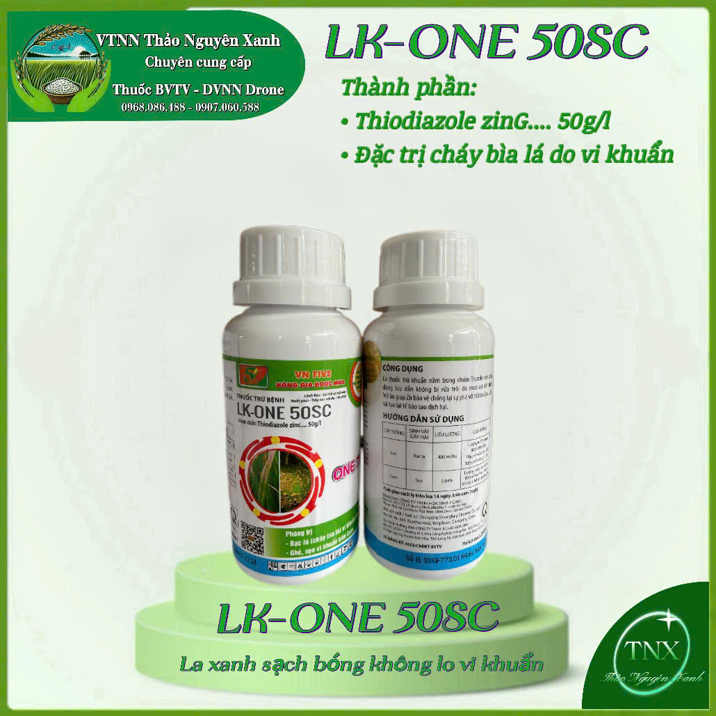 THUỐC TRỪ BỆNH LK-one 50SC - Đặt Trị Vi khuẩn hại lúa