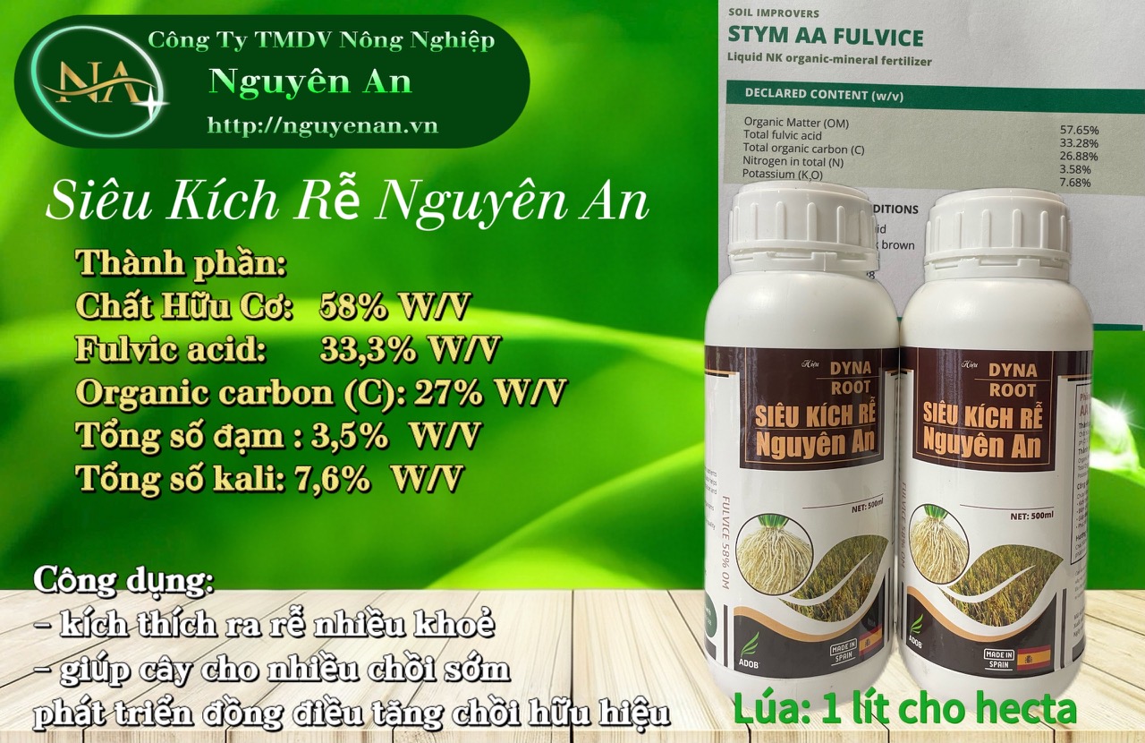 PHÂN BÓN LÁ CAO CẤP "Siêu Kích Rễ - Nguyên An"2