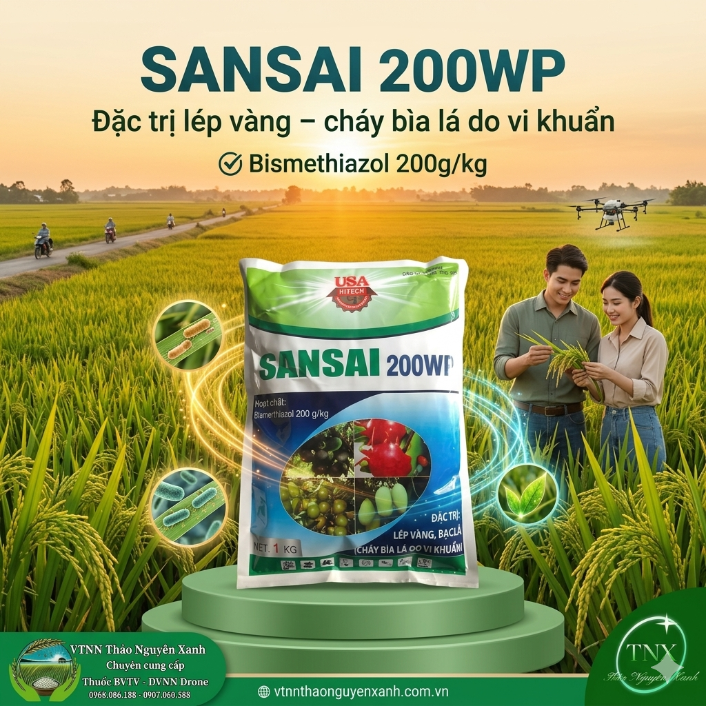 THUỐC TRỪ BỆNH SANSAI 200WP  (Đặt Trị Vi Khuẩn)